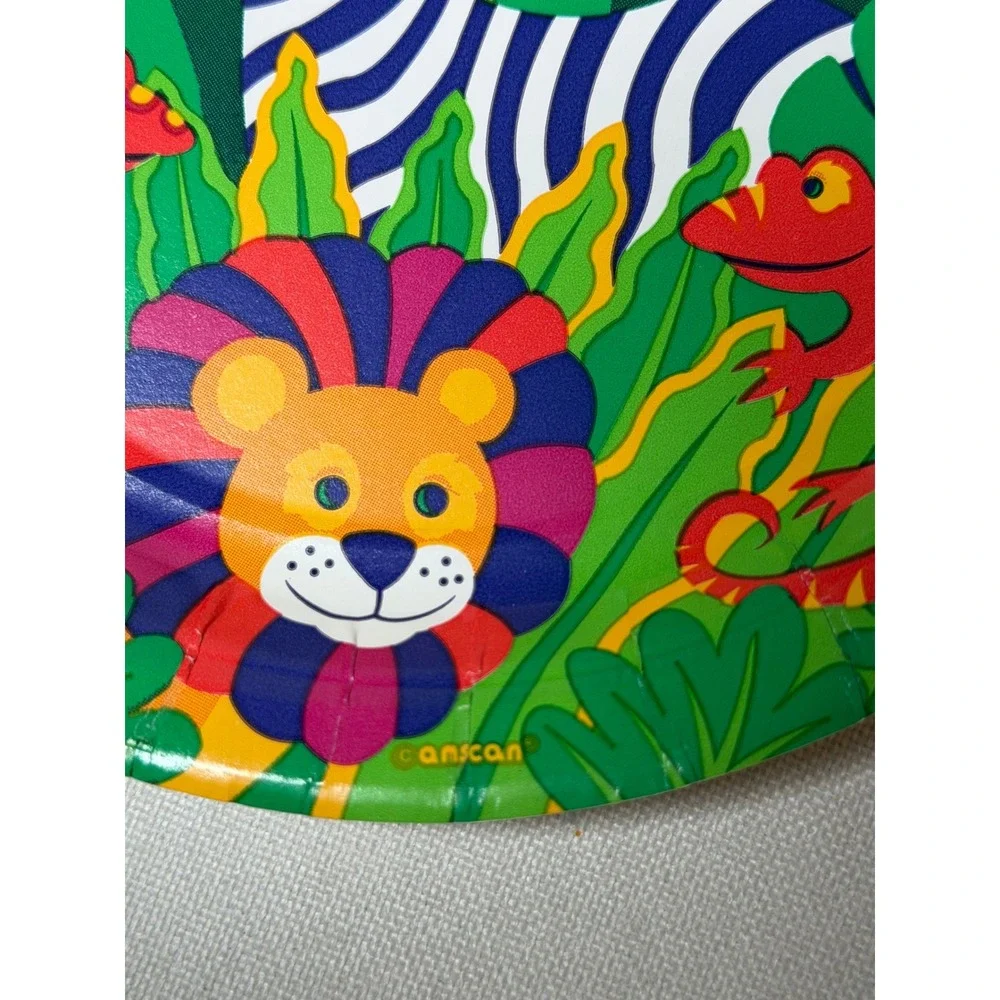 VTG Unique Party Paper Plates Birthday Safari Hippie American Flag LOT